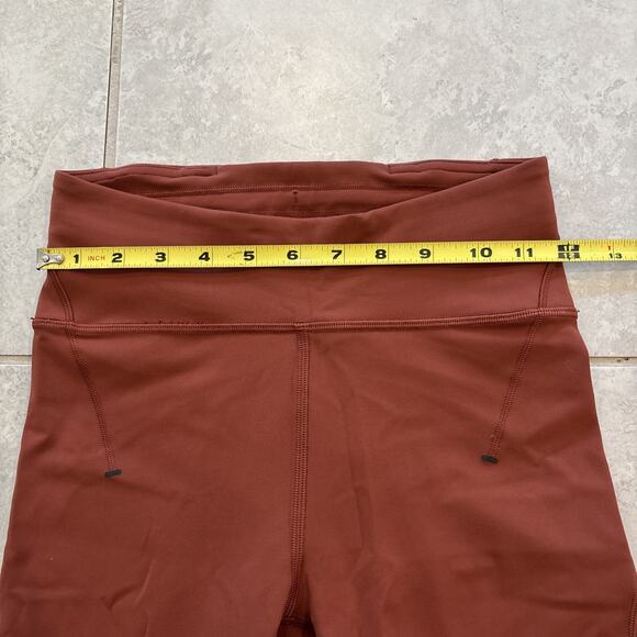 Lululemon Invigorate Mesh Ankle Mid Rise Tight 25” Orange Size 4 Stretch - Picture 5 of 10